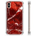iPhone XS Max Hybrid Hülle - Roter Marmor