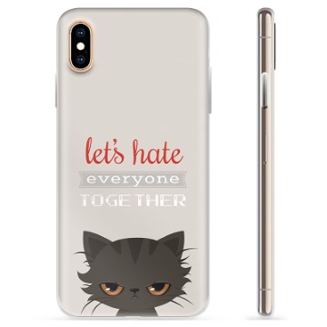 iPhone X / iPhone XS TPU Hülle - Böse Katze