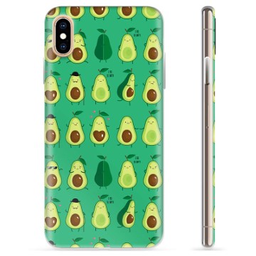 iPhone X / iPhone XS TPU Hülle - Avocado Muster