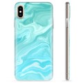 iPhone X / iPhone XS TPU Hülle - Blauer Marmor