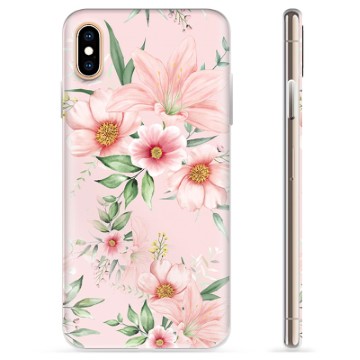 iPhone X / iPhone XS TPU Hülle - Aquarell Blumen