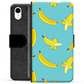 iPhone XR Premium Schutzhülle mit Geldbörse - Bananen