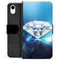 iPhone XR Premium Schutzhülle mit Geldbörse - Diamant