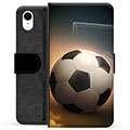 iPhone XR Premium Schutzhülle mit Geldbörse - Fußball