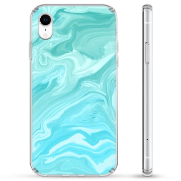 iPhone XR Hybrid Hülle - Blauer Marmor