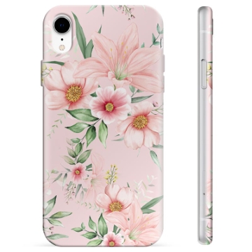 iPhone XR TPU Hülle - Aquarell Blumen