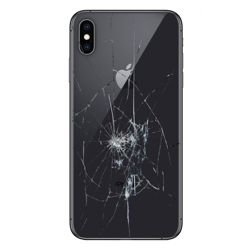 iPhone XS RückseitenCover Reparatur nur Glas Schwarz
