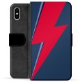 iPhone X / iPhone XS Premium Schutzhülle mit Geldbörse - Blitz