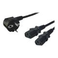 LogiLink CP101 Stromkabel - IEC 60320 C13 -> CEE 7/7 Stecker - 1.5m - Schwarz