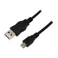 LogiLink CU0059 USB 2.0-auf-Micro-USB-Kabel - 3m - Schwarz