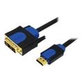 LogiLink CHB3102 Videoadapter - HDMI-Stecker -> DVI-Stecker - 2m - Blau / Schwarz