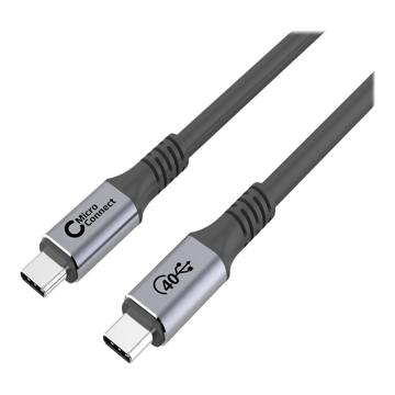 MicroConnect Premium USB4 Gen3x2 USB Type-C Kabel 1,2m Schwarz