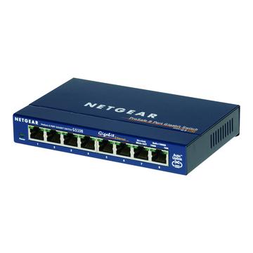 Netgear GS108 8-Port-Gigabit-Ethernet-Switch - Blau