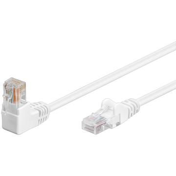 Goobay RJ45 U/UTP CAT 5e 90-Grad Abgewinkelt Netzwerkkabel - 3m - Weiß