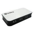 Sandberg USB 3.0-Hub mit 4 Anschlüssen - Schwarz / Weiß