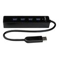 StarTech.com SuperSpeed USB 3.0-Hub mit 4 Anschlüssen und Integriertem Kabel - 5 Gbit/s
