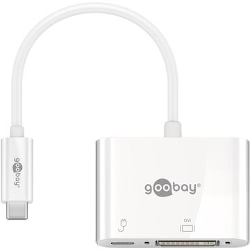 Goobay USB-C auf DVI-I / USB-C PD - Weiss