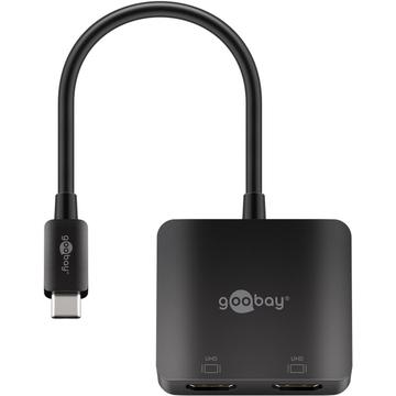 Goobay USB-C auf Dual HDMI - Schwarz