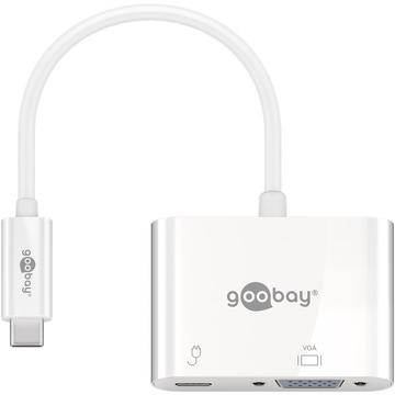 Goobay USB-C auf VGA / USB-C PD - Weiss