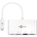 Goobay USB-C auf HDMI, USB 3.0, Ethernet & PD Adapter - Weiß