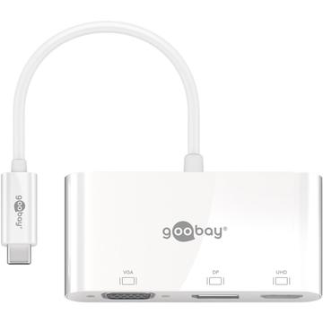 Goobay USB-C auf VGA / USB-C PD & HDMI - Weiss