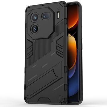 vivo iQOO 12 Pro Armor Serie Hybrid Hülle mit Ständer - Schwarz