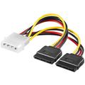 Goobay 4-Pin Molex / SATA-Strom Y-Splitterkabel
