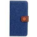 iPhone 6 / 6S Jeans Schutzhülle mit Geldbörse - Blau