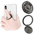 Kingxbar Swarovski 360° Drehung Smartphone Ring Halterung - Schwarz