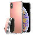 iPhone X / iPhone XS Spiegel Cover - Roségold