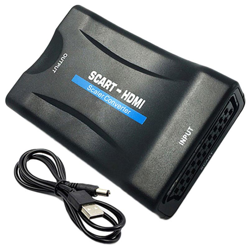 A01 HDMI zu Scart AV TV Wandler Konverter Adapter Video 1080P Fernseher Monitor 