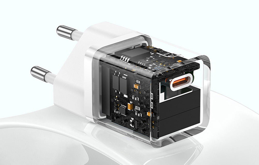 Baseus Mini GaN5 30W USB-C Wandladegerät - Weiß