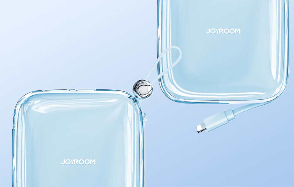 Joyroom Jelly JR-L005 Lightning Power Bank 10000mAh - USB-C, USB-A-Anschlüsse - Blau