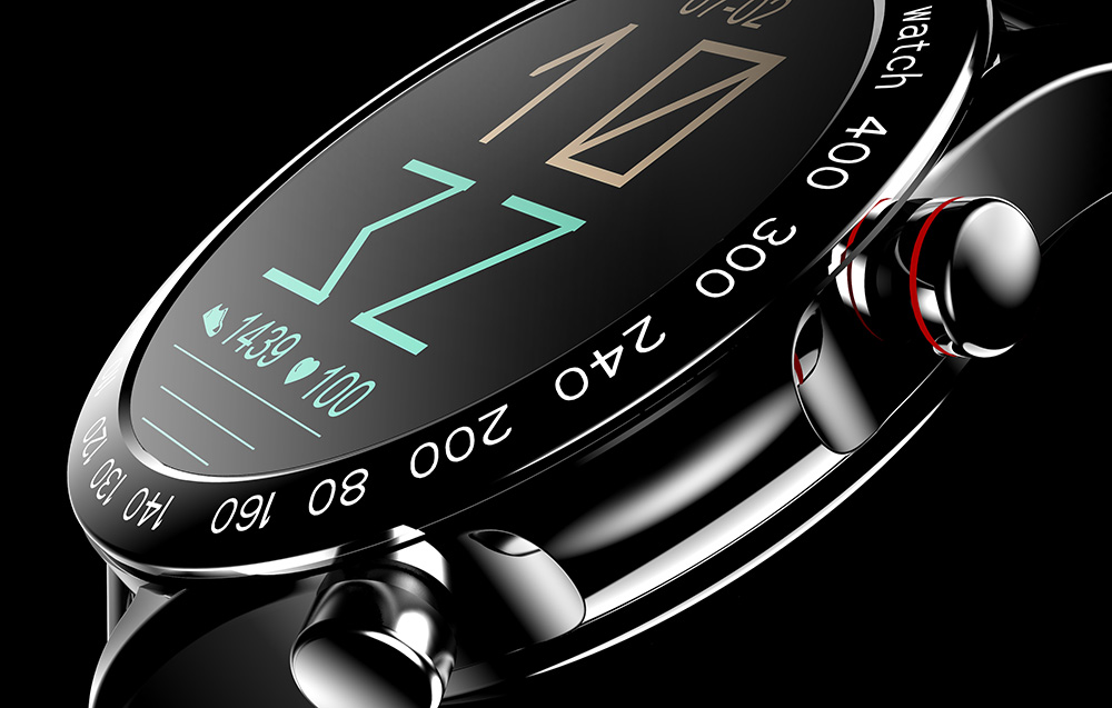 HiFuture FutureGo Pro Smartwatch aus Edelstahl - Schwarz