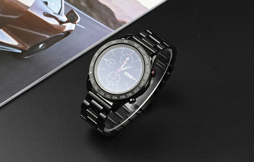 HiFuture FutureGo Pro Smartwatch aus Edelstahl - Schwarz