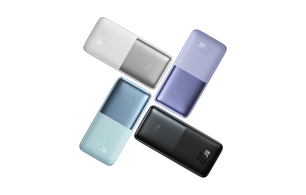 Baseus Bipow Pro Digital Display Schnelllade-Powerbank 10000mAh/22.5W - 2xUSB, USB-C - Schwarz