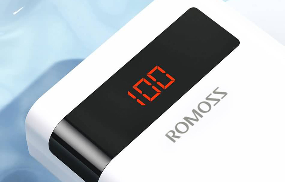 Romoss Sense 8P+ Power Bank 30000mAh mit LED-Anzeige - 2xUSB-A, USB-C - Weiß