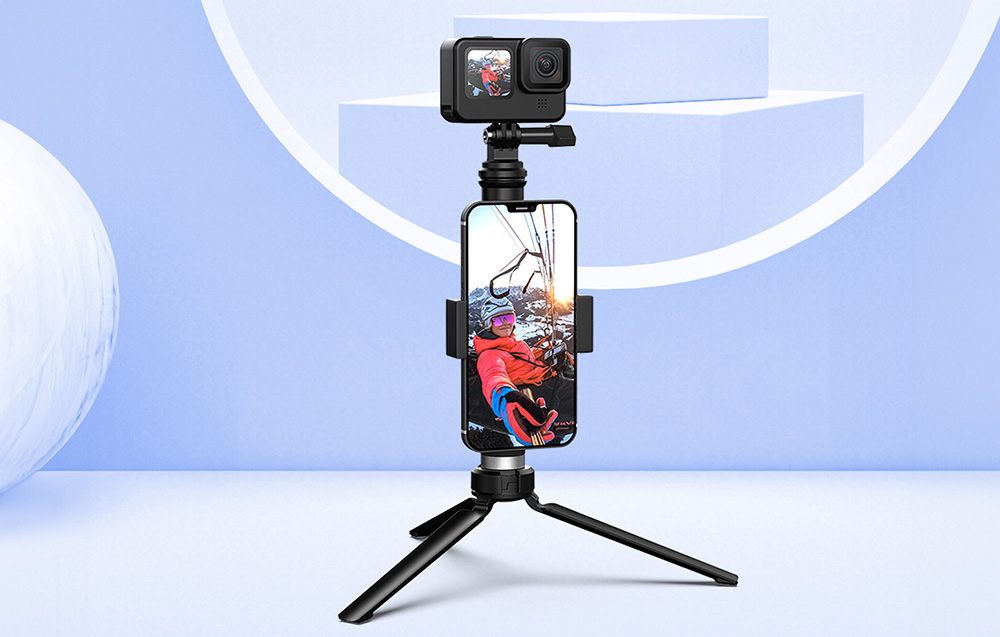 Telesin GP-MNP-090-S Sport Kamera Selfie Stick / Stativ - Schwarz